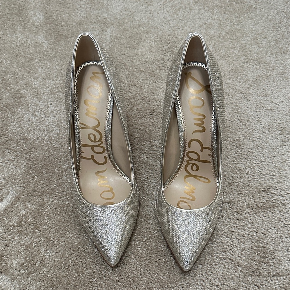 Sam Edelman Glittering Silver Heels